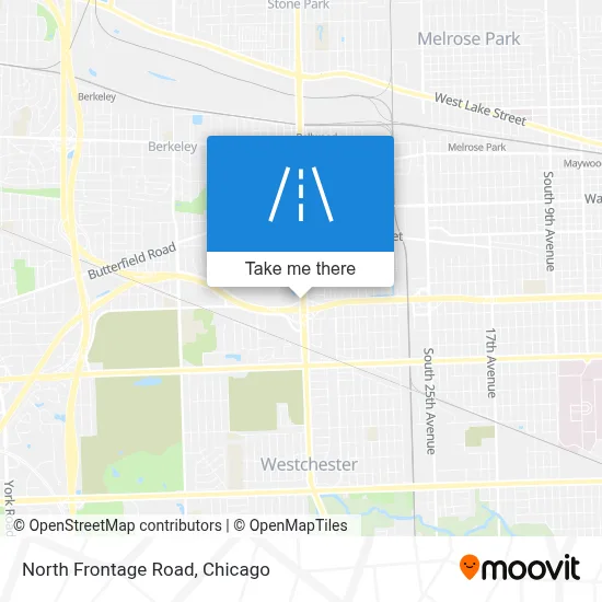 North Frontage Road map