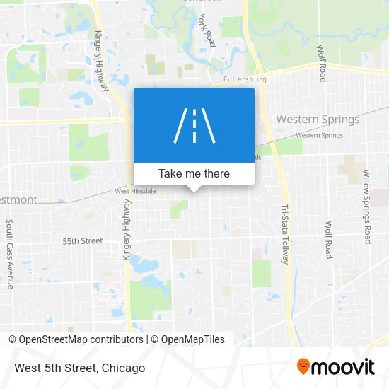 West 5th Street map