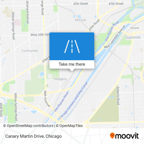 Canary Martin Drive map