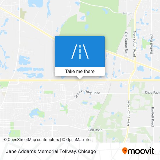 Jane Addams Memorial Tollway map
