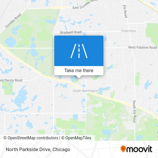 North Parkside Drive map