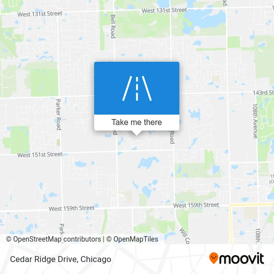 Cedar Ridge Drive map