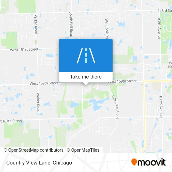 Country View Lane map