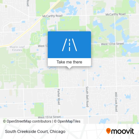 Mapa de South Creekside Court