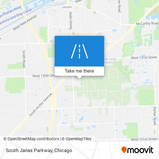 South Janas Parkway map