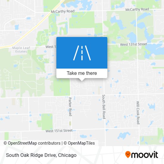 South Oak Ridge Drive map