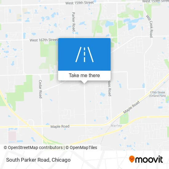 South Parker Road map