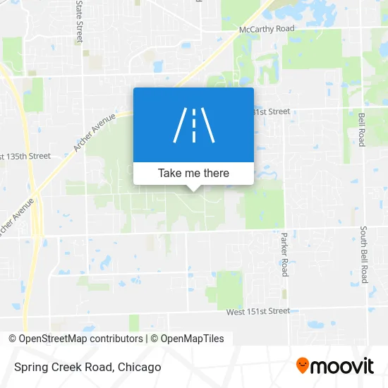 Spring Creek Road map