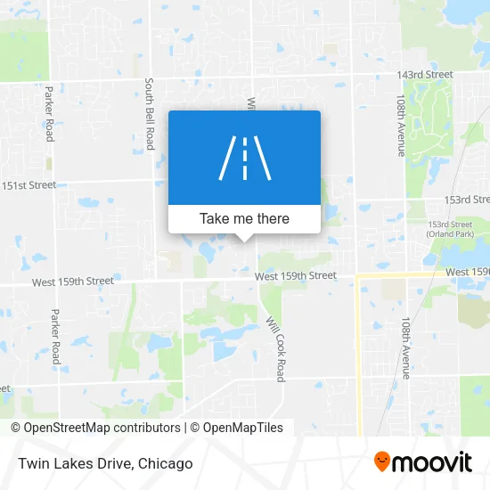 Twin Lakes Drive map