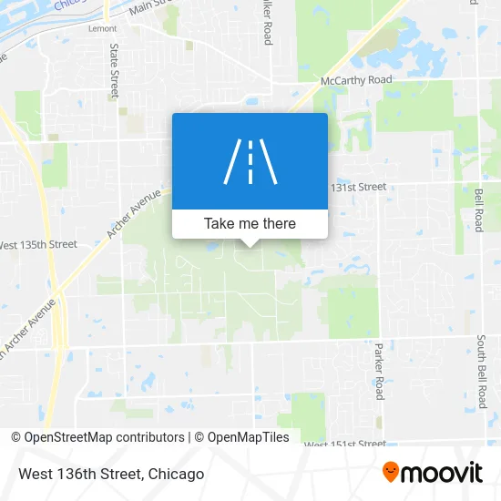West 136th Street map