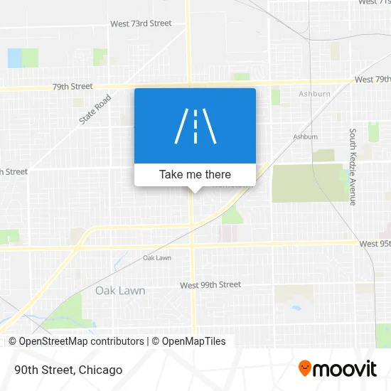 90th Street map
