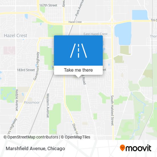 Marshfield Avenue map