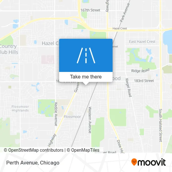 Perth Avenue map