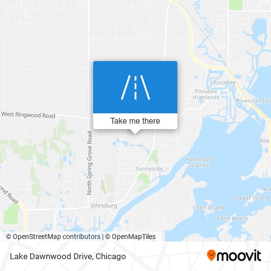 Lake Dawnwood Drive map