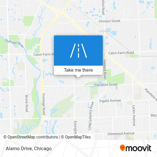 Alamo Drive map