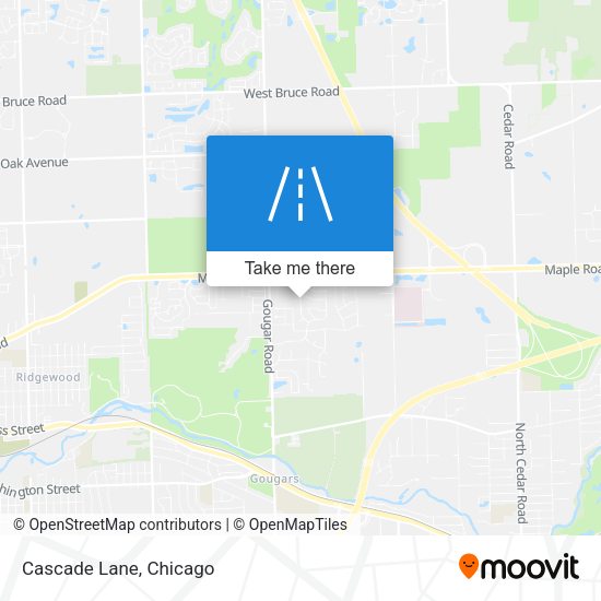 Mapa de Cascade Lane