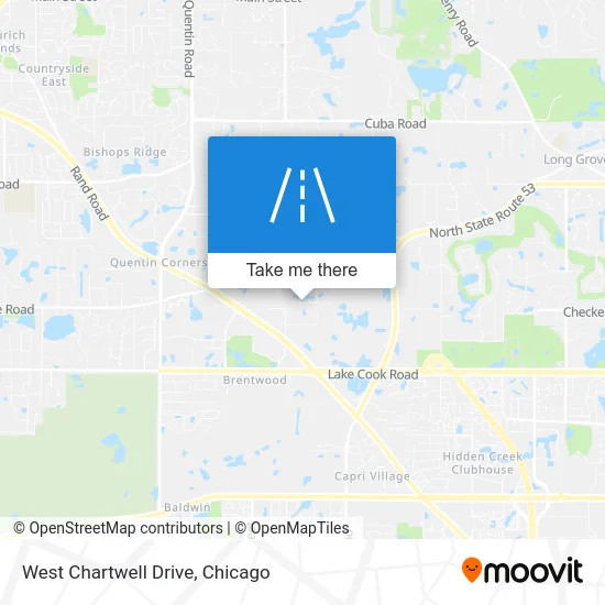 West Chartwell Drive map