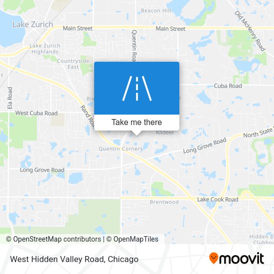 Mapa de West Hidden Valley Road