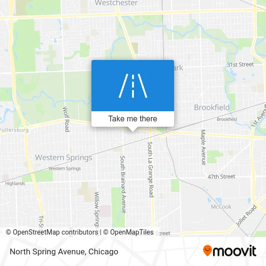 North Spring Avenue map