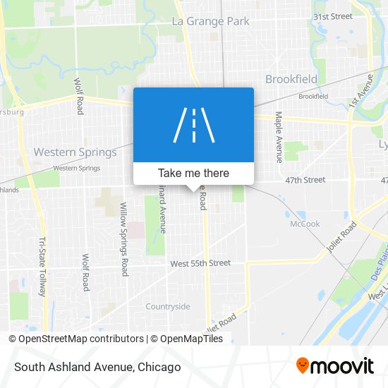 South Ashland Avenue map