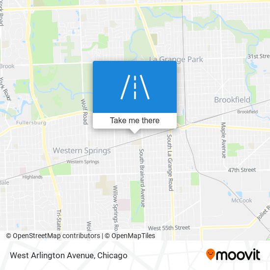 West Arlington Avenue map