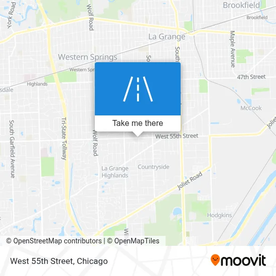 West 55th Street map