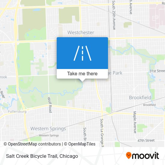 Salt Creek Bicycle Trail map