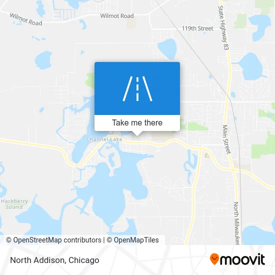 North Addison map