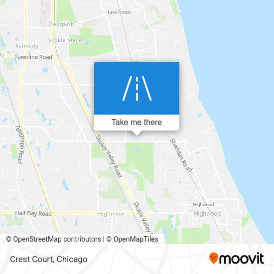 Crest Court map