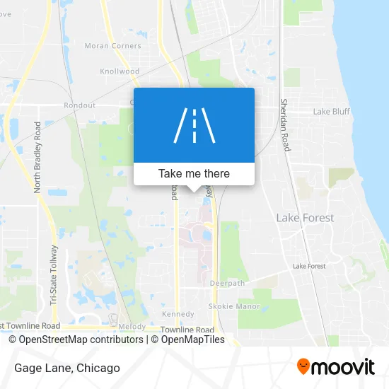 Gage Lane map