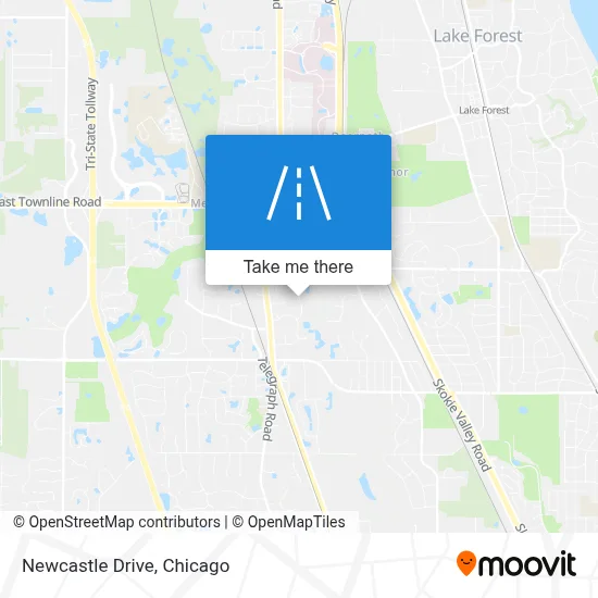 Newcastle Drive map