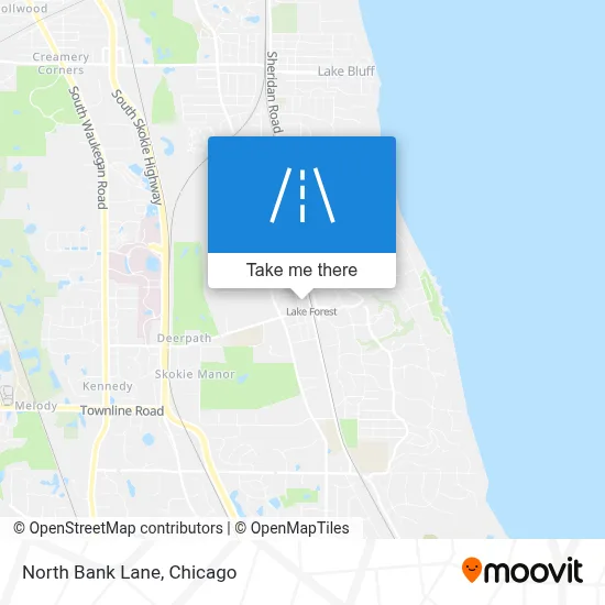 North Bank Lane map