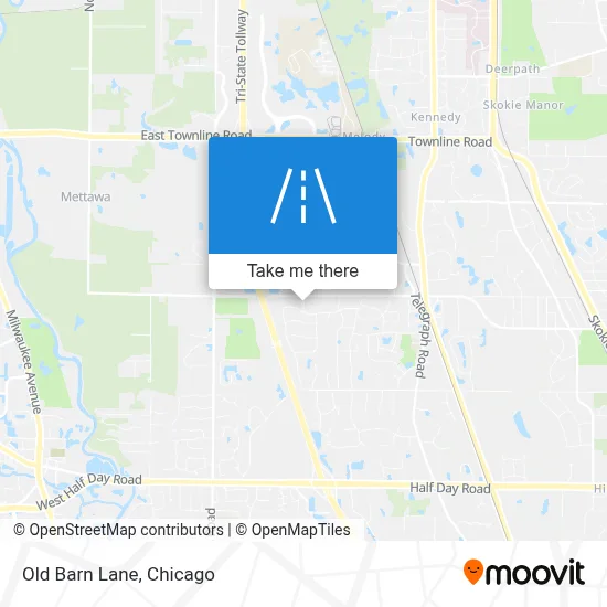 Old Barn Lane map