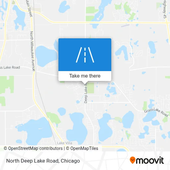 North Deep Lake Road map