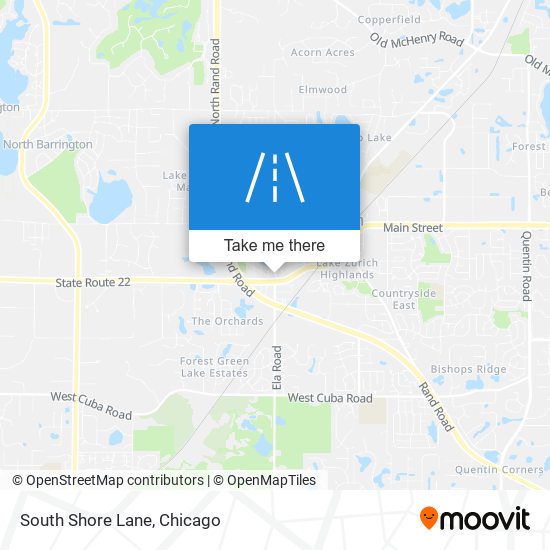 South Shore Lane map