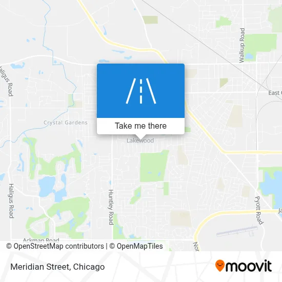 Meridian Street map