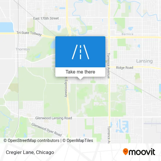 Cregier Lane map