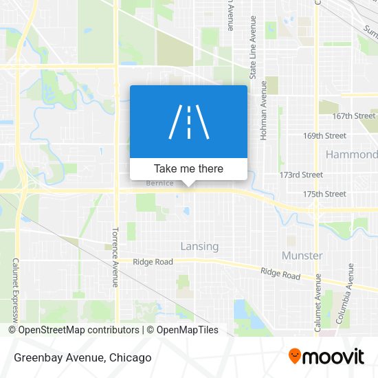 Mapa de Greenbay Avenue