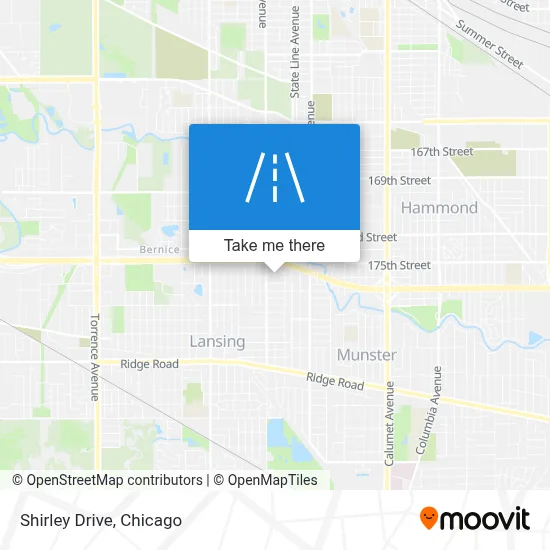 Shirley Drive map