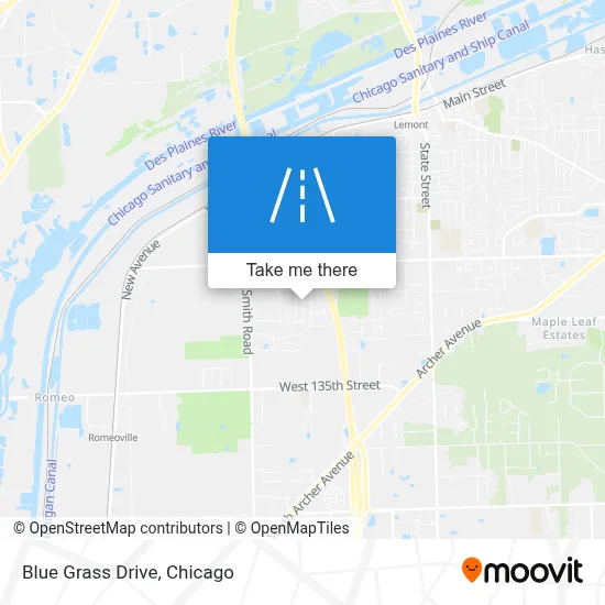 Blue Grass Drive map