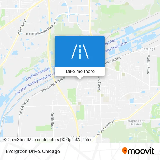 Evergreen Drive map