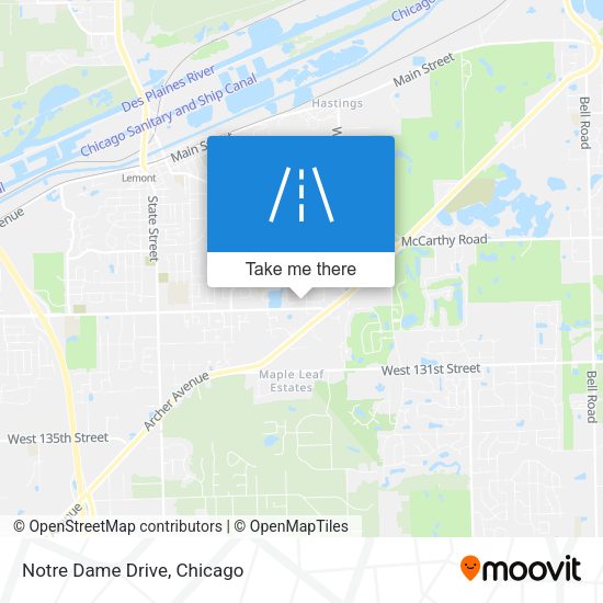 Notre Dame Drive map