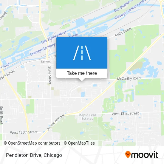 Pendleton Drive map