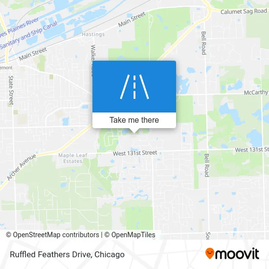 Ruffled Feathers Drive map