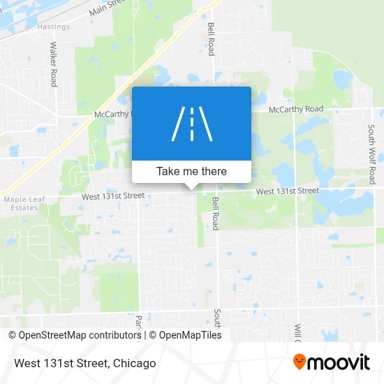 West 131st Street map