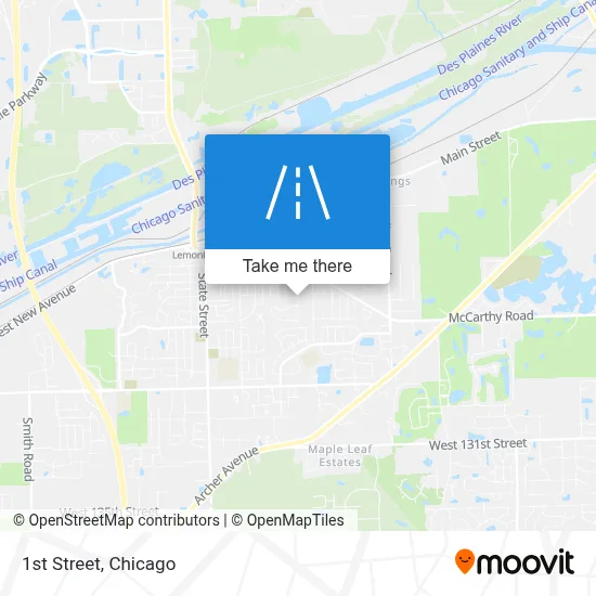 1st Street map