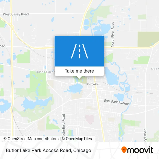 Butler Lake Park Access Road map