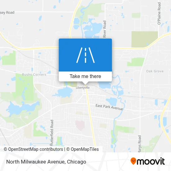 North Milwaukee Avenue map