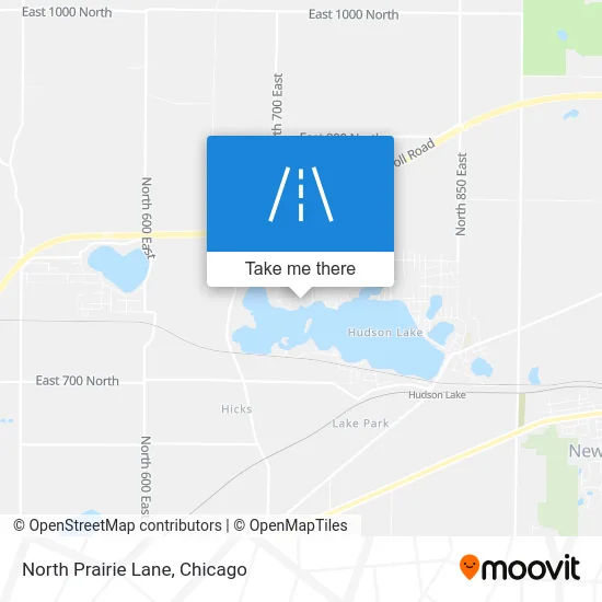 North Prairie Lane map