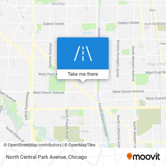 Mapa de North Central Park Avenue